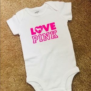 3m Love pink custom onesie